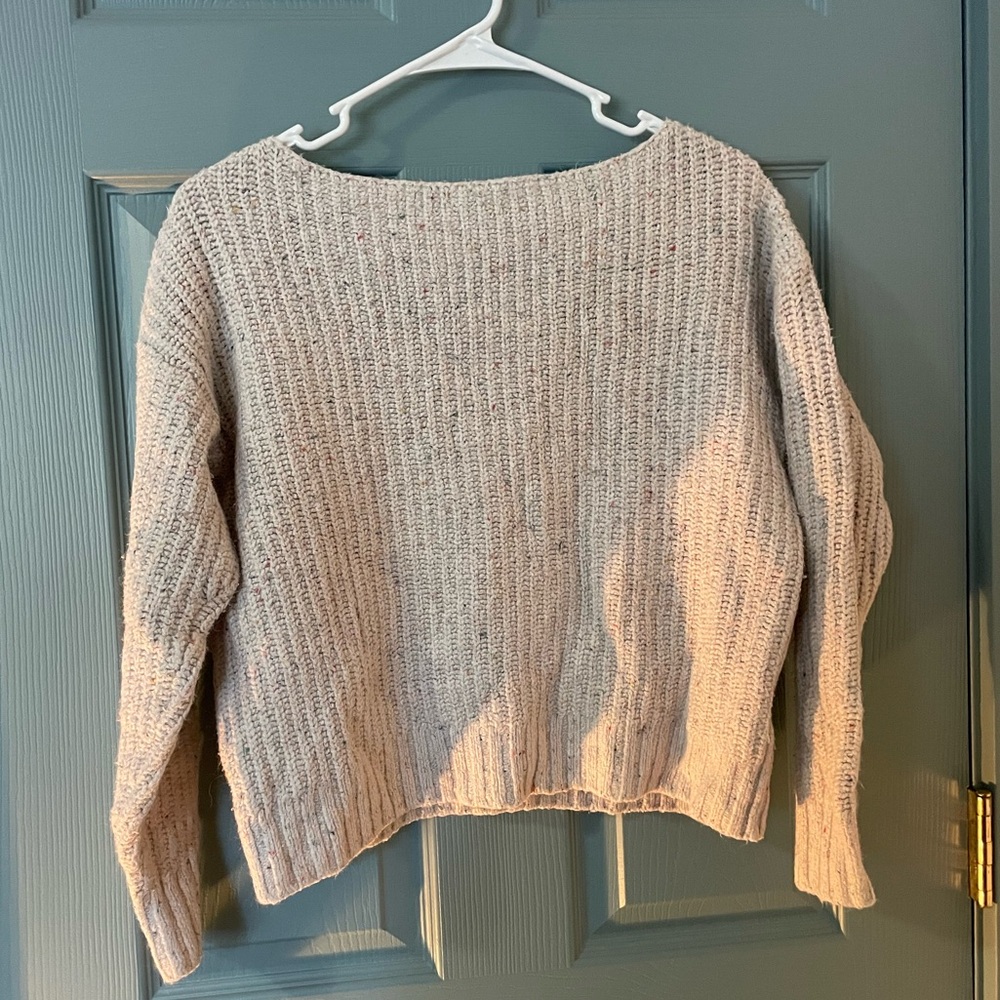 Old navy cream rainbow speckled sweater